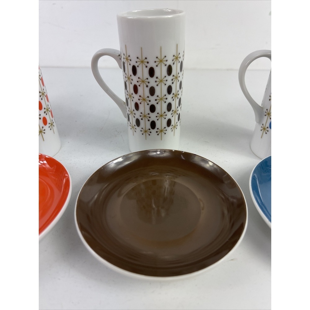 MCM Mid Century Set Of 5 Different Colored Sake, Espresso Drink Cups Atomic Vtg - Picture 4 of 16